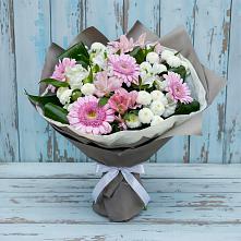Букет цветов из:  Герберы, Альстромерии и Хризантемы в Новоалексеевской