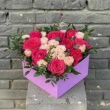 Цветочная композиция из Розы в коробке в Новоалексеевской