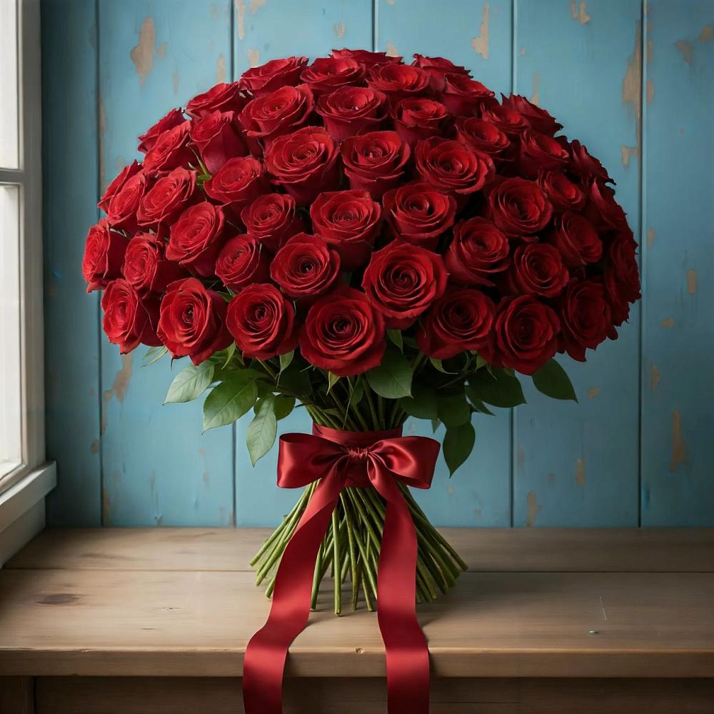 Букет Красные розы Блэк Меджик в Новоалексеевской