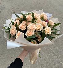 Букет Кремовые розы Латте в Новоалексеевской