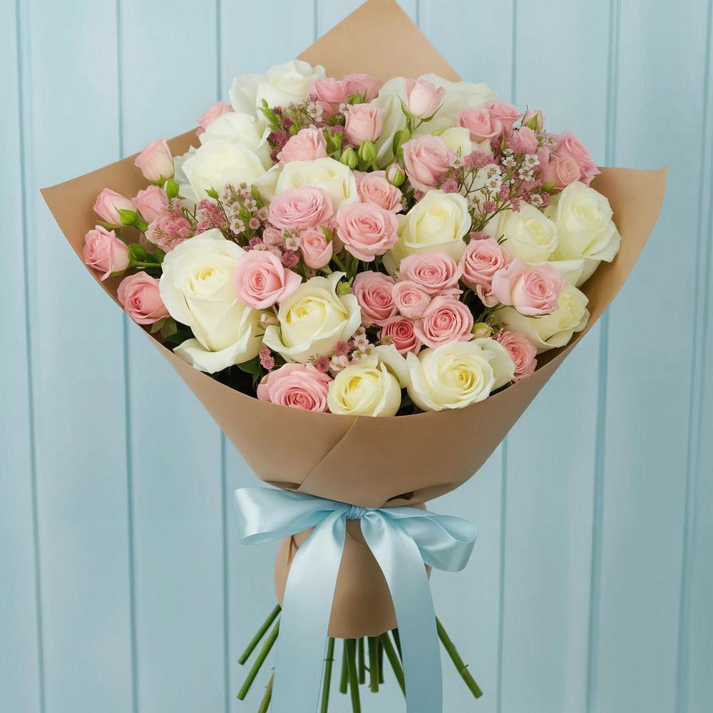 Букет цветов из: Розы в Новоалексеевской
