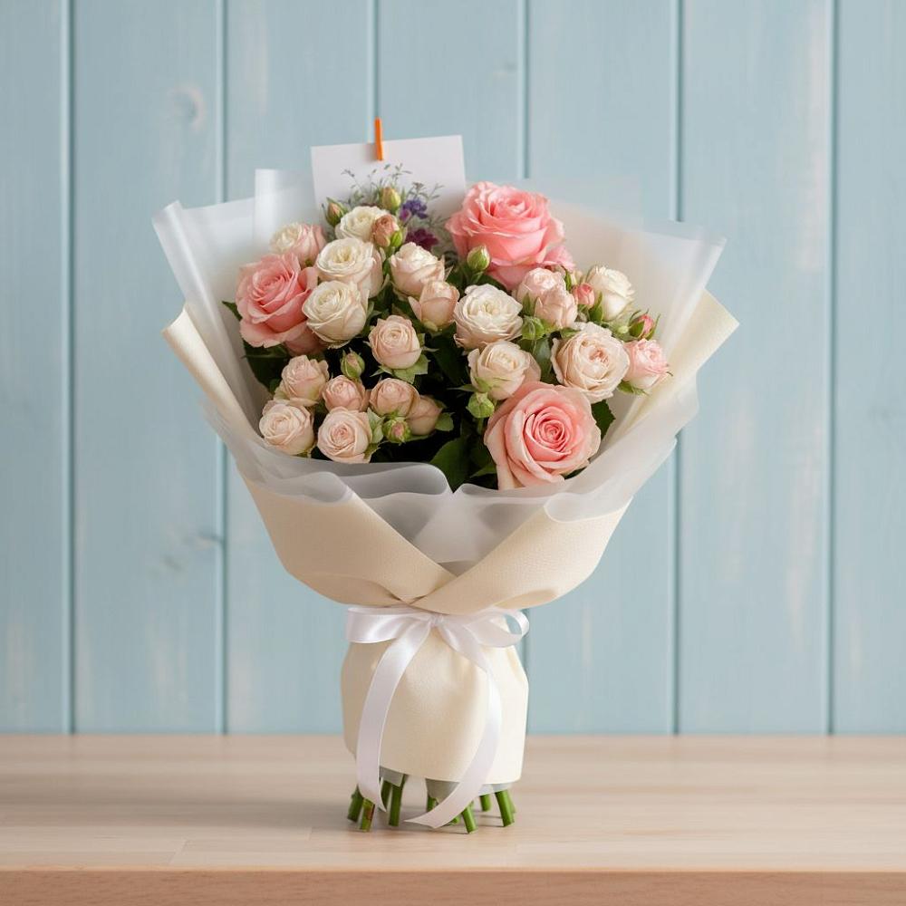 Букет цветов из: Розы в Новоалексеевской