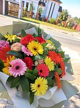 Букет цветов из:  Герберы #REPLACE_PRED# Новоалексеевской