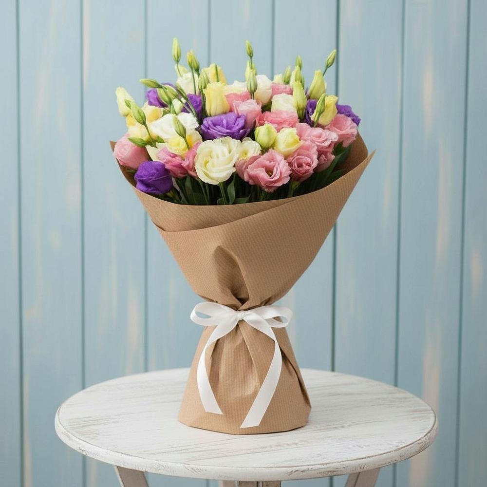 Букет цветов из: Лизиантусы в Новоалексеевской