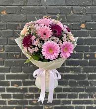 Букет цветов из:  Герберы и Хризантемы в Новоалексеевской