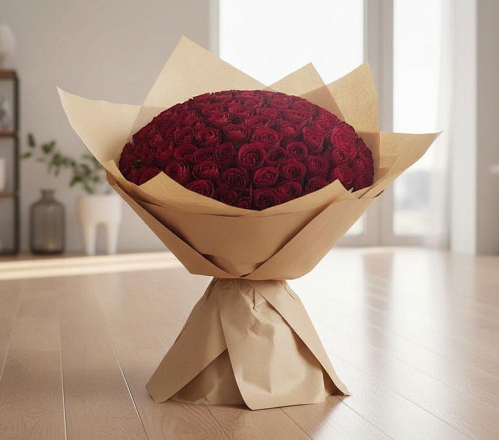 Букет 101 Красная роза в Новоалексеевской