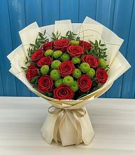 Букет цветов из:  Розы и Хризантемы в Новоалексеевской