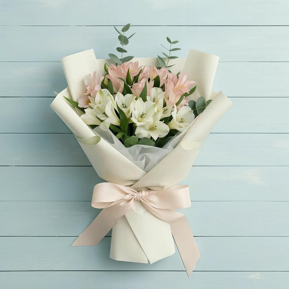 Букет цветов из: Альстромерии в Новоалексеевской