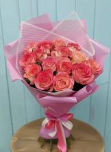 Букет 15 Розовых роз Равель в Новоалексеевской