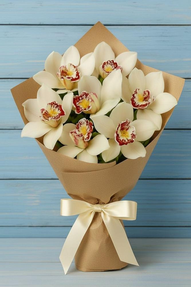 Букет цветов из: Орхидеи и Розы в Новоалексеевской